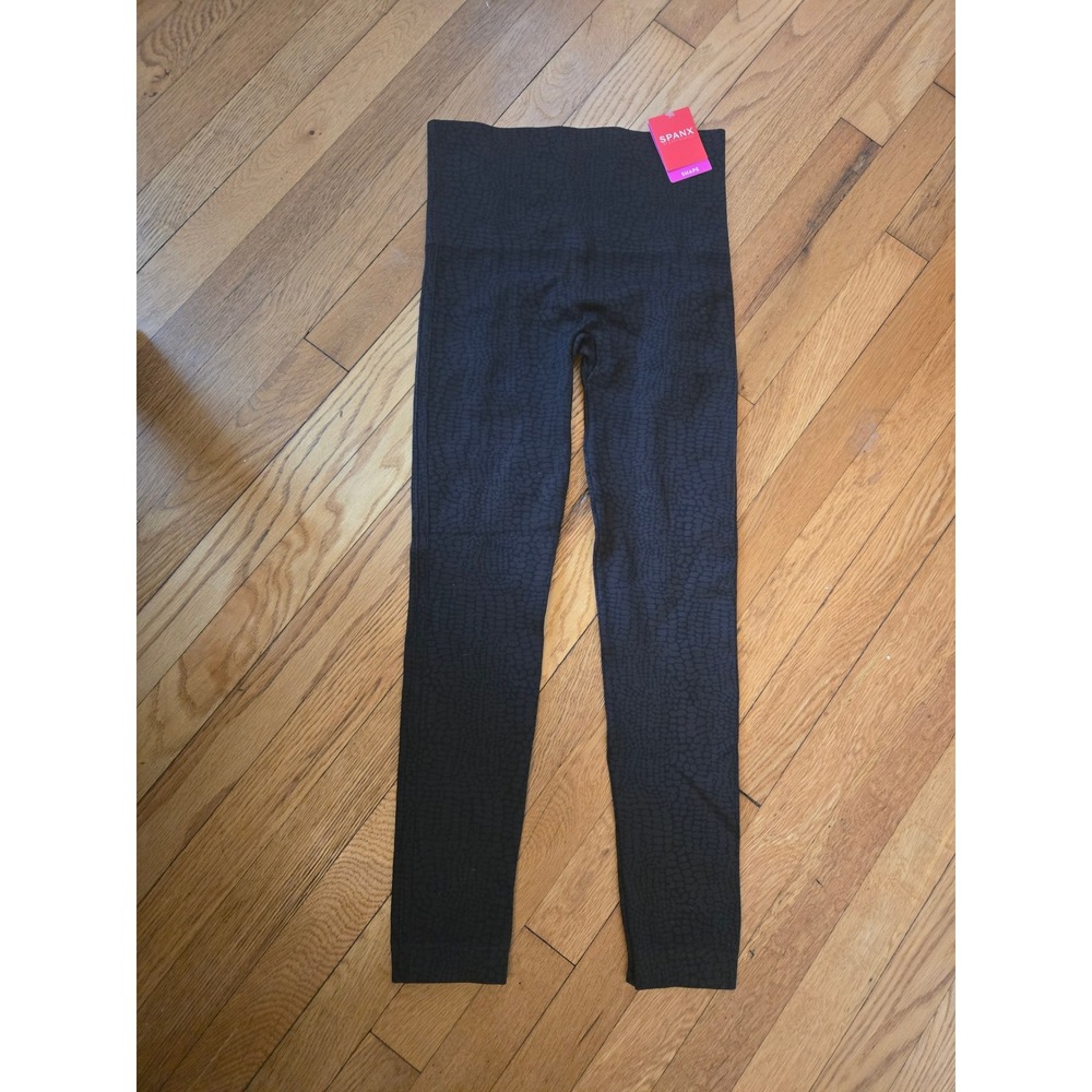 Spanx Seamless Camo Leggings‎ Womens Medium Brown Croc New High Waisted FL3515